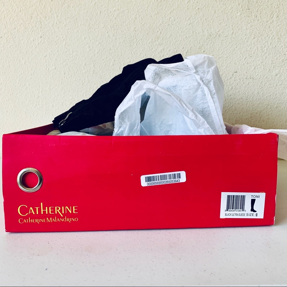 Catherine Malandrino Black Ruched Knee 1" Boot - Picture 8 of 8